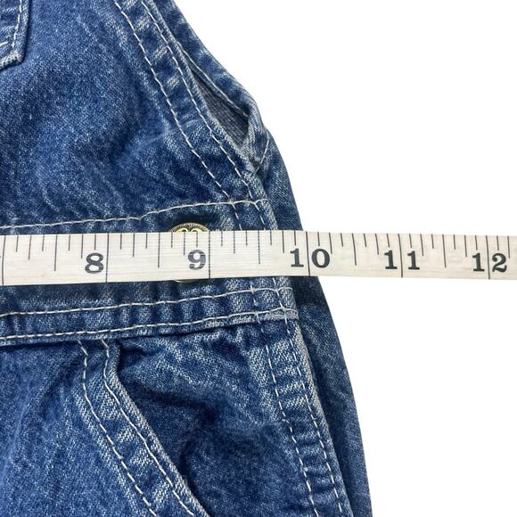 VTG OshKosh B'Gosh Vestbak Denim Overalls Baby Size 12 Months USA Farm Play Cute - Picture 11 of 14